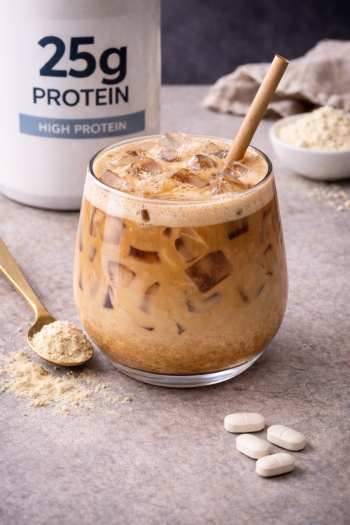 קפה קר חלבון